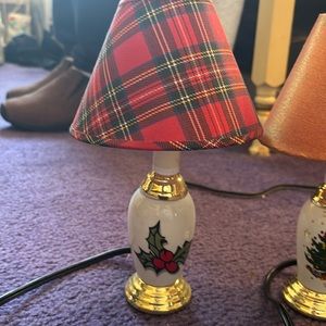 vintage Spode Christmas lamps